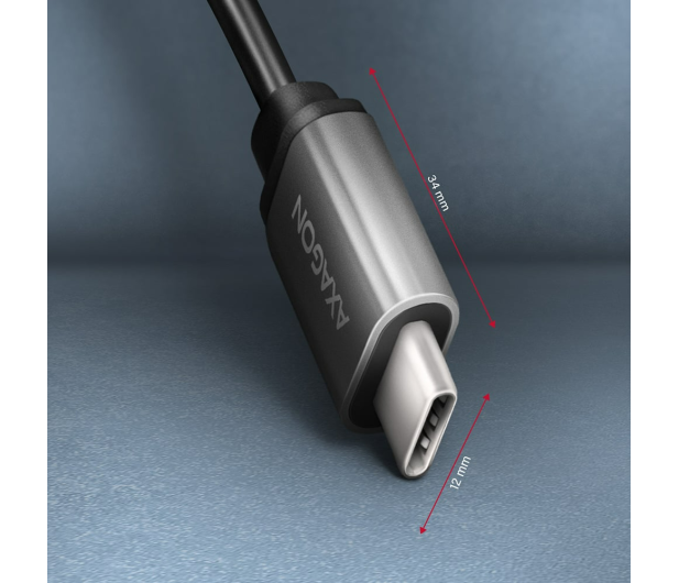 Axagon RUCM-AFAC, redukcja kabla USB-C (M) - USB-A (F), 20cm - 1353484 - zdjęcie 5